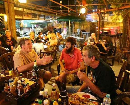 Customers enjoying Rider's Corner Food & Ice Cold Beer