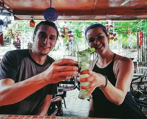 Customers enjoying Rider's Corner Cocktails